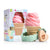 Silicone Ice-cream Baby Teether with FREE Silicone Pacifier Clip (Strawberry- Pink)
