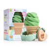 Silicone Ice-cream Baby Teething Toy with FREE Silicone Pacifier Clip (Matcha- Green)
