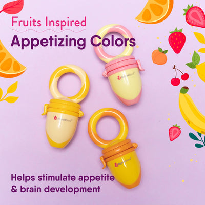Baby Fruit Feeder - Sunshine Orange & Lemonade Yellow