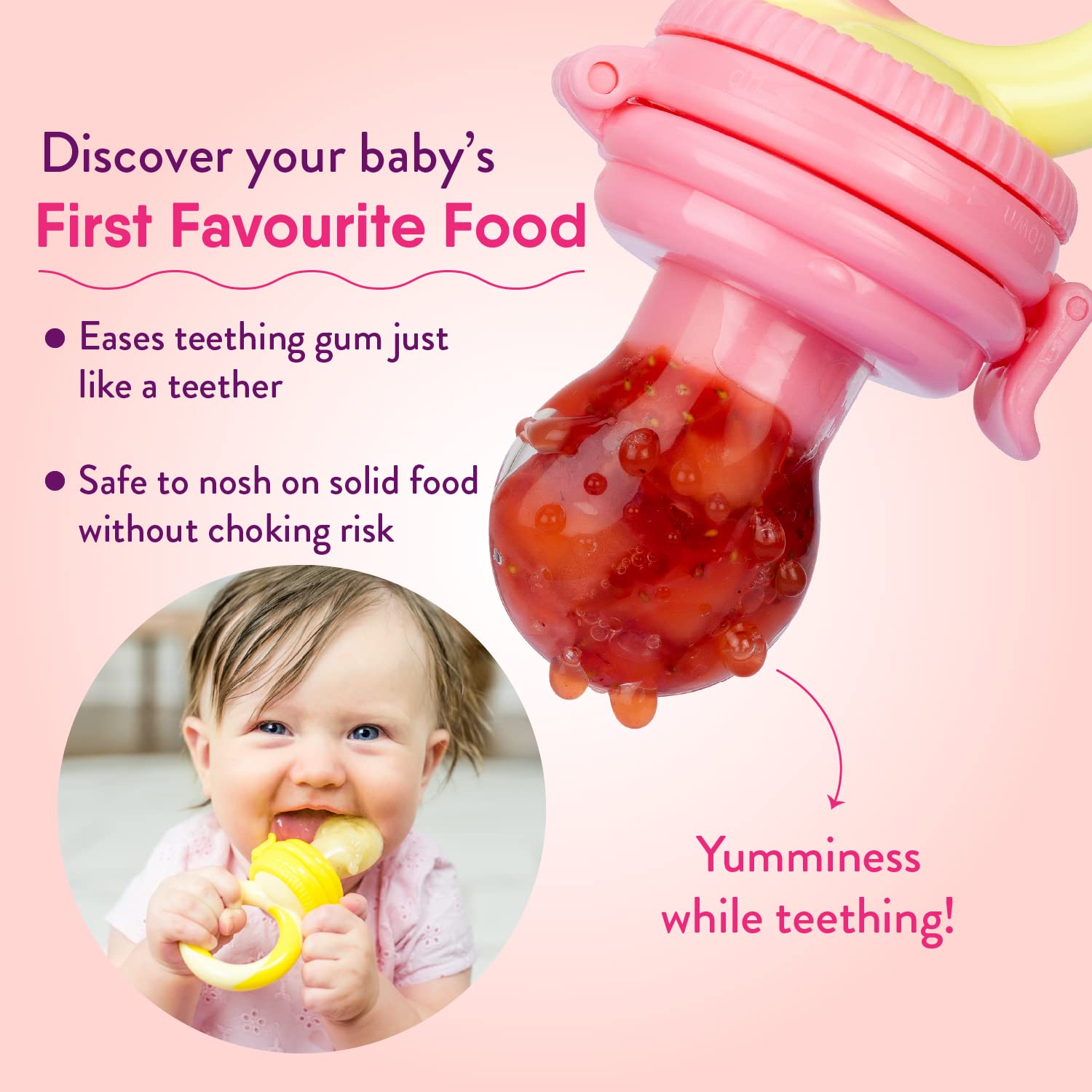 Munchkin Frozen Food Feeder Baby Teething Frozen Fruit Raz-Feeder