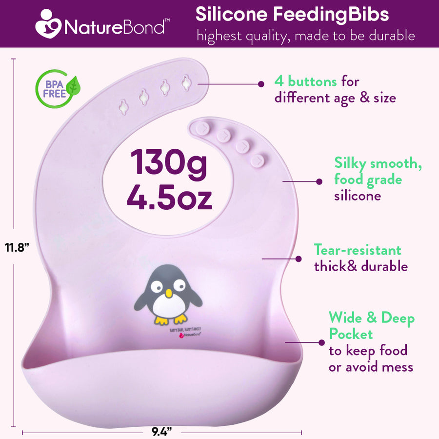 Silicone Baby Bibs + Food Cather