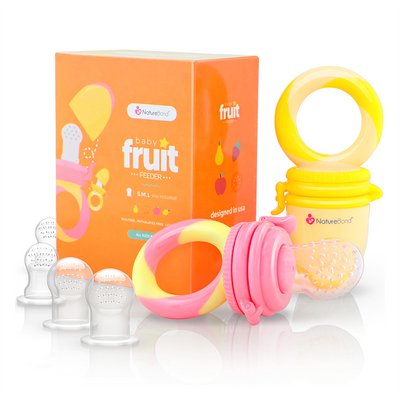 Baby Fruit Feeder - Peach Pink & Lemonade Yellow
